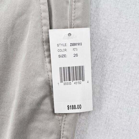 AG ADRIANO GOLDSCHMIED Caden Tailored Trouser Womens 26 Light Taupe Cotton Pant - Picture 11 of 16